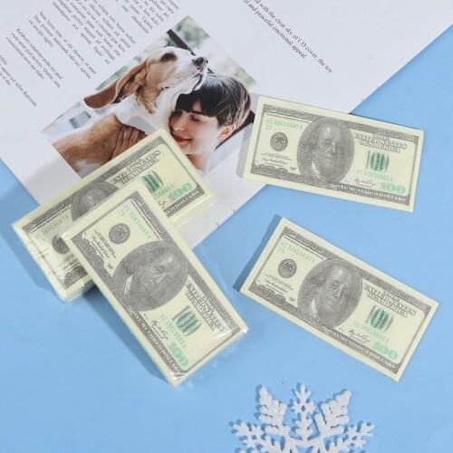 9pcs/bag Creative Funny 100 Dollars Money Printed Paper Napkins 3 Layers Tissue