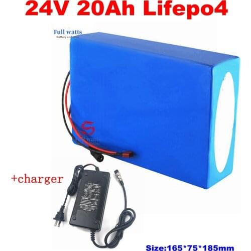 Rechargeable deep cycles battery 8S3P lifepo4 24v 20ah battery pack for electric scooter/solar system +29.2V 3A charger