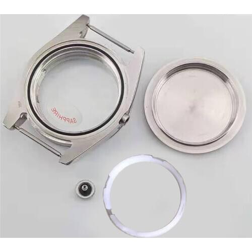 For Miyota 8215 39MM Stainless Steel Watch Case Solid Bottom Cover Kit for Mingzhu 2813 3804 Watch Mechanical Movement
