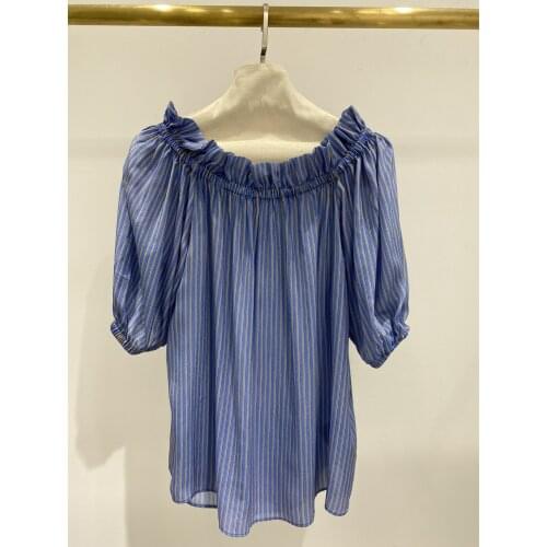 ENLAISHINA Women's Blue Shirts