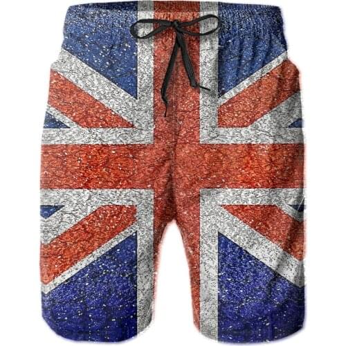 Hawaii Pants Causal R333 Breathable Quick Dry Nerdrunning England Flag Grunge