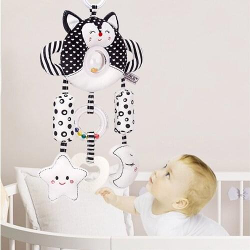 Baby Stroller Rattle Toy Pushchair Pram Pendant Bed Bell Cartoon Animal Doll Infants Crib Sensory Toys