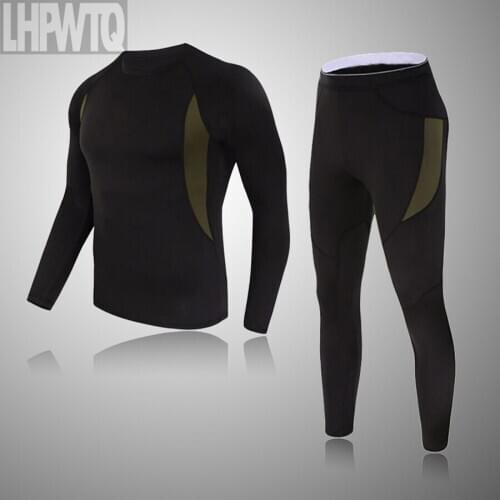 Men Long Johns Winter Thermal Underwear Sets Brand Quick Dry Anti-microbial Mens Stretch Warm Thermo Underwear Spring