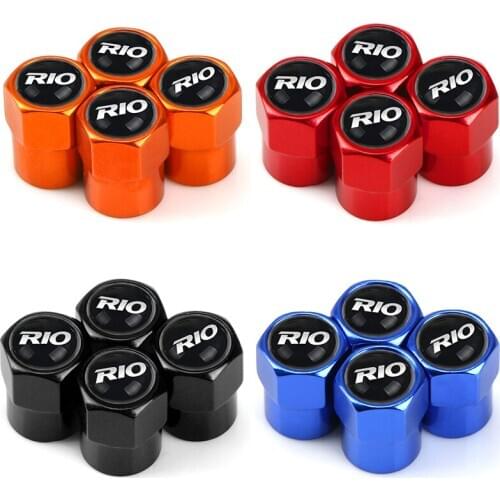 4pcs New Aluminum alloy Wheel Tire Valve Caps Colours For KIA RIO 2010-2020 Emblem Accessories