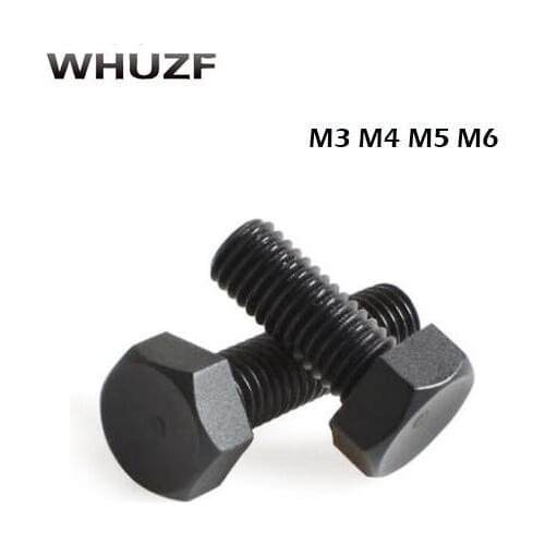 M3 M4 M5 M6*6/8/10/12-40mm Black Nylon Hexagonal Screw Plastic Insulated Bolt Hexagonal Plastic Bolt