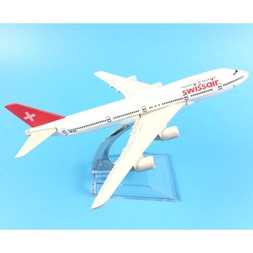 1/400 16cm Alloy Switzerland Airlines B747-400 Aeroplane Model Gift Collection Airplanes Plane Model Diecast Aircraft Toys