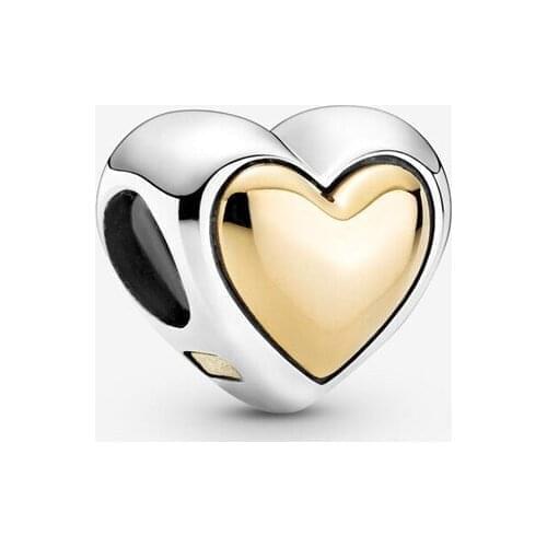 2021 Mothers Day Gift 925 Sterling Silver Jewelry Heart Charm Charms Fit Beads Bracelet Pendant Necklaces DIY For Women