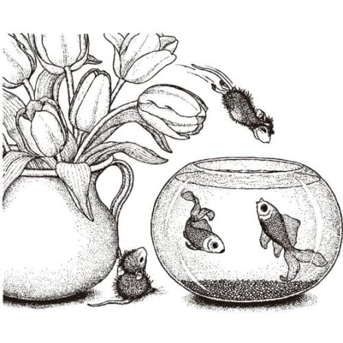 Cartoon mouse Transparent Clear Silicone Stamp/Seal for DIY scrapbooking/photo album Decorative clear stamp sheets A1796