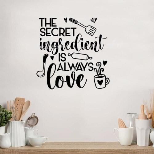 Romantic Kitchen Always Love Wall Sticker Self Adhesive Vinyl Waterproof Wall Art Decal For Living Room Decal Stickers