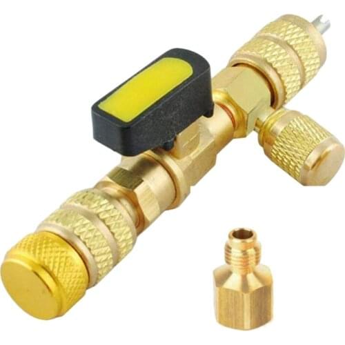 Auto Parts Valve Core Remover Detacher 1X(R410A R22 Valve Core Remover Installer Tool with Dual Size SAE 1/4 & 5/16