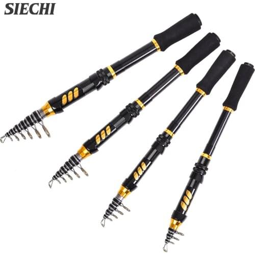 SIECHI Telescopic Fishing Rod Sea Rod 1.5M 1.8M 2.1M 2.4M Carbon Fiber Superhard Carp Fishing Rod
