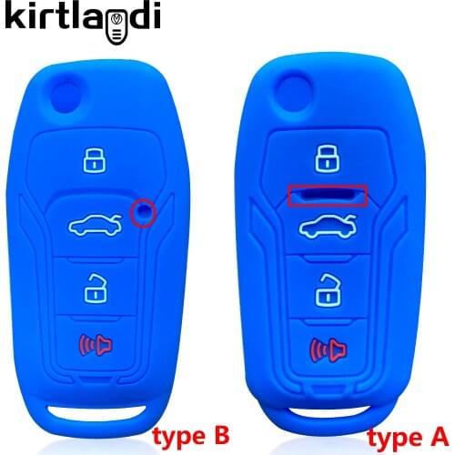 Silicon holder Car Key case cover for Ford Explorer Focus Edge Escape Mustang Mercury Mountaineer for Lincoln Navigator keychian