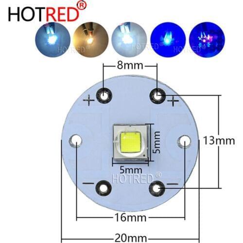 10W Cree XM-L2 T6 XML2 U2 LED Light Diode SMD5050 10W Round 20mm PCB for Flashlight Car light Headlight High Power Bulb bead DIY