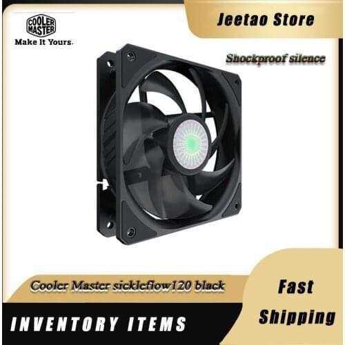 Cooler Master sickleflow120 black version Shockproof silence fans 12cm 4pin PWM For Computer Case CPU cooler cooling fan