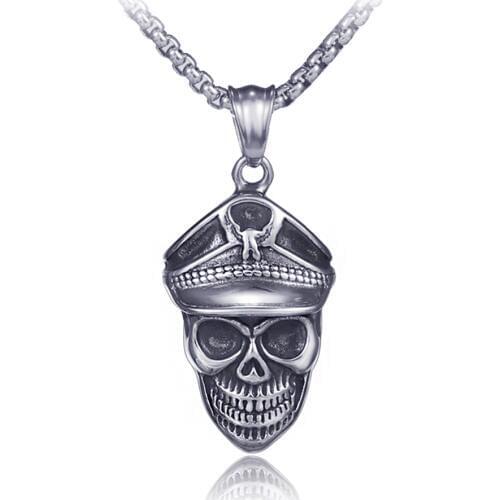 Vintage hip hop stainless steel jewelry 2020 punk gothic skull pendant necklace men women cadena hombre long Box chain bijoux