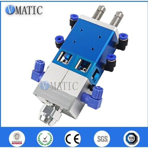 High Quality Dual Fluid Large Flow Dispensing Valve Double Acting Cylinder Glue/ Liquid Dispenser Valve