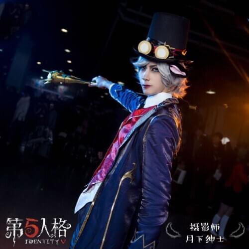 High Quallity Chinese Anime Identity V Cosplay Joseph Desaulniers Man Cosplay Costume Set Gentleman Under Moon New Skin