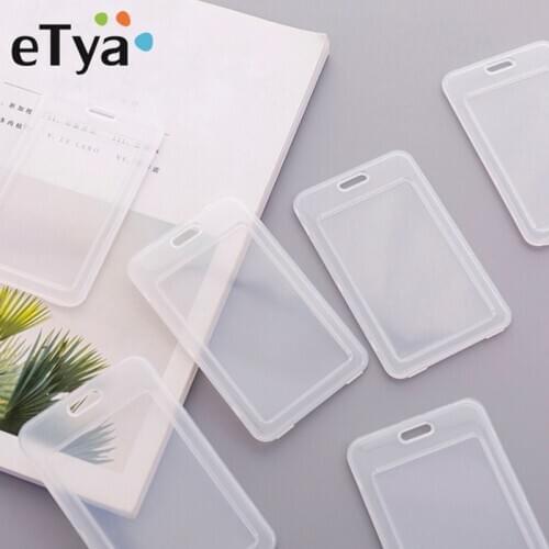 ETya Student Bus Card Case Bag Fashion Men Women Bank Credit Card Protective Cover PVC Transparent ID Card Holder Protector