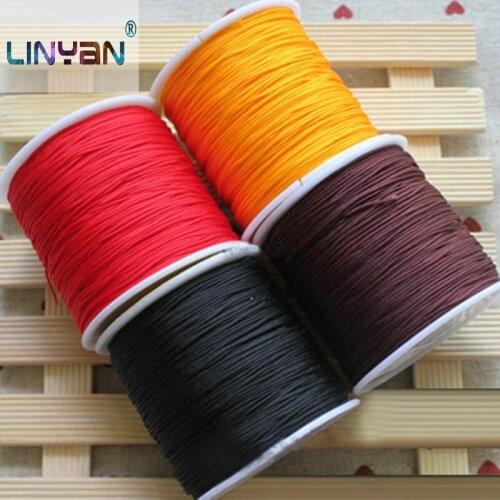 0.8mm 2pcs Nylon Cord Beaded core-spun elastic thread Jade line wholesale Chinese Knot String Knit Fittings Bracelet zl50