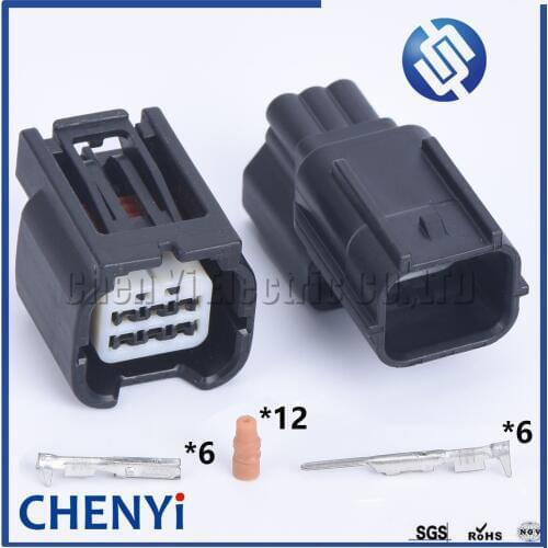 1set 6 pin 0.6 sealed waterproof wiringcase connector socket car auto connector plug 7282-2764-30 7283-2764-30 for Nissan Toyota