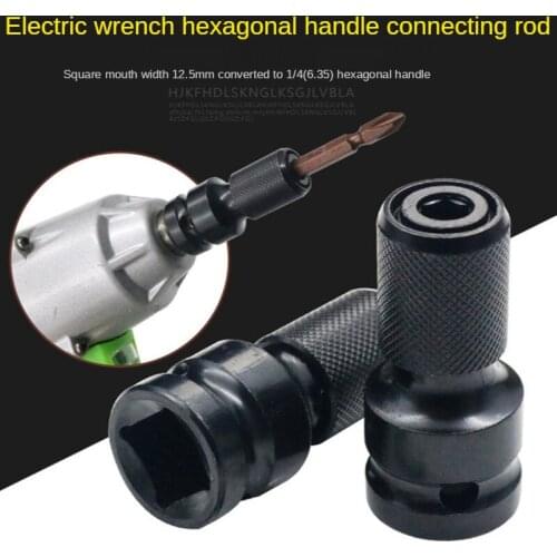 1PC Hot 1/2 inch Square To 1/4 inch Hex Ratchet Socket Wrench Socket Adapter Spanner Set Drive Converter Power Impact Tool Parts