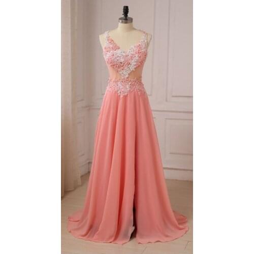 2019 Vintage Hot Sexy V Neck A Line Evening Dress Prom Dress Long Vestido