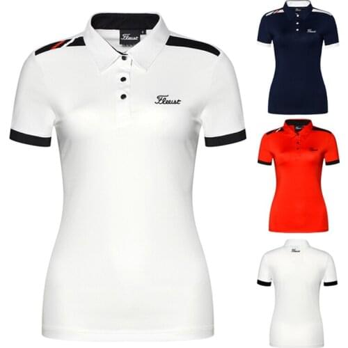 2021 Golf Clothing Womens Short Sleeve T-shirt Outdoor Sports Breathable Quick Drying Polo Shirt Moisture Wicking