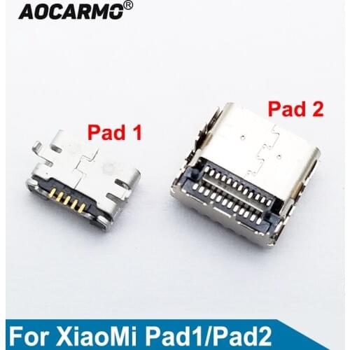Aocarmo 2PCS For Xiaomi Mi pad 1 2 Pad1 PAD2 MiPad Tablet 1 2 Type-C Micro USB Charging Dock Connector Charge Port Socket