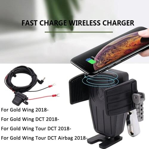 For HONDA Gold Wing GL 1800 GL1800 F6B DCT 2018 2019 2020 2021 GPS Phone Holder Wireless Charging Navigation Support Bracket