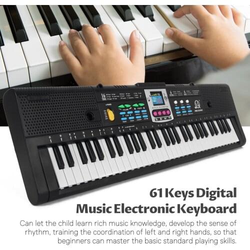 61 Keys Electric Piano Digital Electronic Keyboard Kids Multifunctional Electric Piano for Beginners with Microphone Function