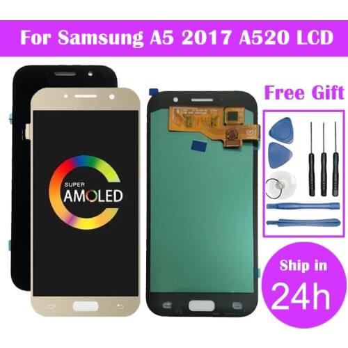 Super AMOLED For SAMSUNG GALAXY A5 2017 Display A520 SM-A520F LCD Display Touch Screen Digitizer Assembly