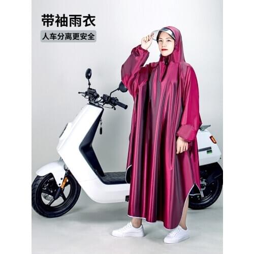 Long Waterproof Bicycle Raincoat Poncho Motorcycle Rainproof Thick Cycling Raincoat Women Adults Capa De Chuva Rain Gear EB5YY