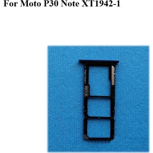 For MOTO P30 Note XT1942-1 SIM Card Tray + Micro SD Card Tray Holder Slot Adapter Socket For MOTO P 30 Note