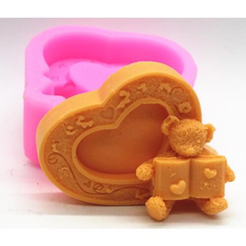 C536 soap mold/handmade soap mold/silicone mold/soap die/silica gel soap die bear