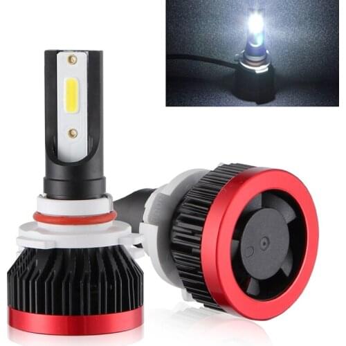 2 PCS Car LED Headlights EV7 9006/HB4 DC 9-32V 36W 3000LM 6000K IP67 Car DOB White LED Bulb Lamps with Mini LED Driver and Cable