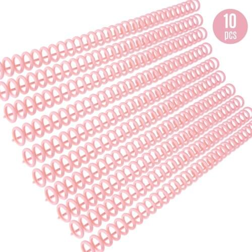 KW-trio 10pcs Plastic 30-Hole Loose Leaf Binders Ring Binding Spines Combs 85 Sheets Capacity for DIY Paper Notebook Album