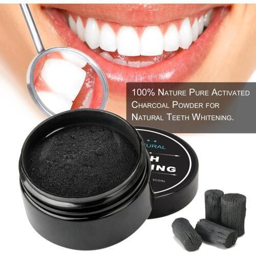 Hot 100% Natural Teeth Whitening Whitener Activated Organic Charcoal Powder Polish Teeth Clean Strengthen Enamel Health Care
