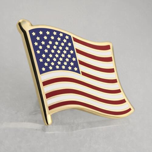 Soft Enamel United States of America Flag Lapel Pins USA falg pins