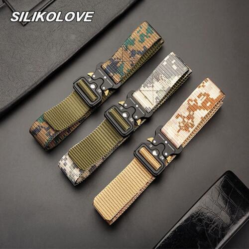 Outdoor Nylon Military Tactical Belt for Men Multifunction High Quality Metal Buckle SWAT Combat Knock Off Army Belt
