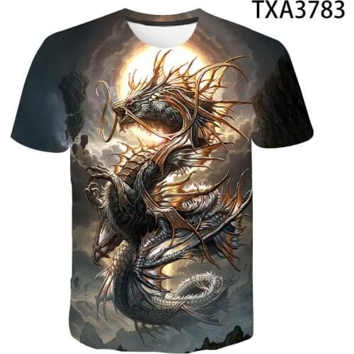 2020 New Summer Short Sleeve Printed 3D T Shirt Dragon Men Women Children Cool Fashion Streetwear Boy Girl Kids Casual Tops