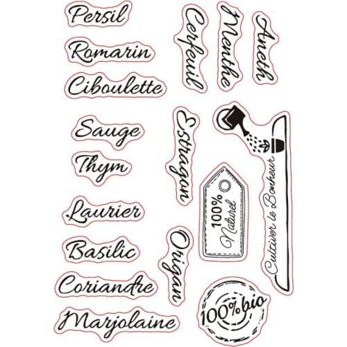 Plant word Transparent Clear Silicone Stamp Seal DIY Scrapbooking photo Album