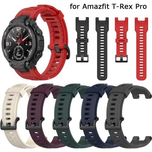 Watch Band for Xiaomi Amazfit T-Rex Pro Soft Silicone Wrist Strap Replacement Bracelet for Huami Amazfit T Rex Strap Wristband