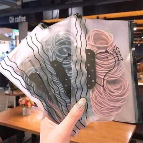 Fashion 100pcs/bag Hair Accessories Women Rubber Bands Scrunchies Elastic Hair Bands Girls Headband Ponytail Holde Ties Gum Hair