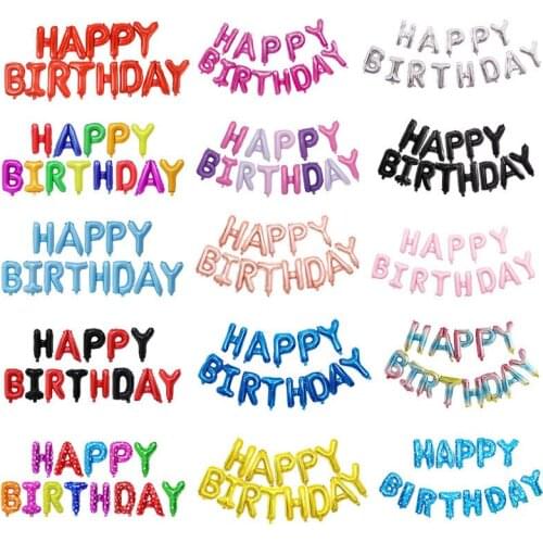 16inch Happy Birthday Balloons Foil Ballons Globos Rose Gold Blue Birthday Balloon Baby Shower Supplies Mariage Party Decoration