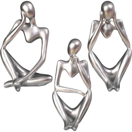 Resin Sculpture Thinker Statue Abstract Figurine Resin Modern Sculpture Abstract Thinker Sculpture Home Sculpture Festival Gifts