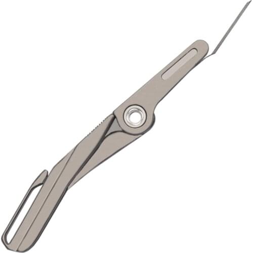 Titanium EDC Folding Pocket Knife Art knife fruit knife Demolition express emergency cutting portable outdoor emergency knife