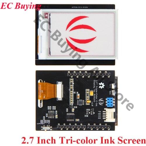 2.7'' 2.7 Inch Triple-Color E-Ink Shield for Arduino Electronic Ink Screen Expansion Board IIC I2C Three-color Display Module