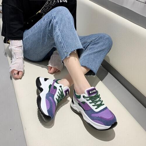 Spring womens sneakers Fashion color matching low-top mesh breathable non-slip soles comfortable casual wild women shoes U21-94