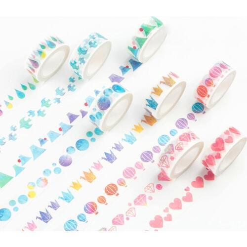 1 PCS Creative Watercolor Series Washi Tape High Sticky Masking Tape Office Supply Hand Tear Adhesive Paper Tape DIY Book Diary