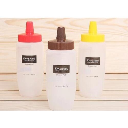 1 PCS Multi-Function Honey Cans Seasoning Bottle Outdoor Plastics Extrusion Drip Sauce Bottles Condiment 340ml